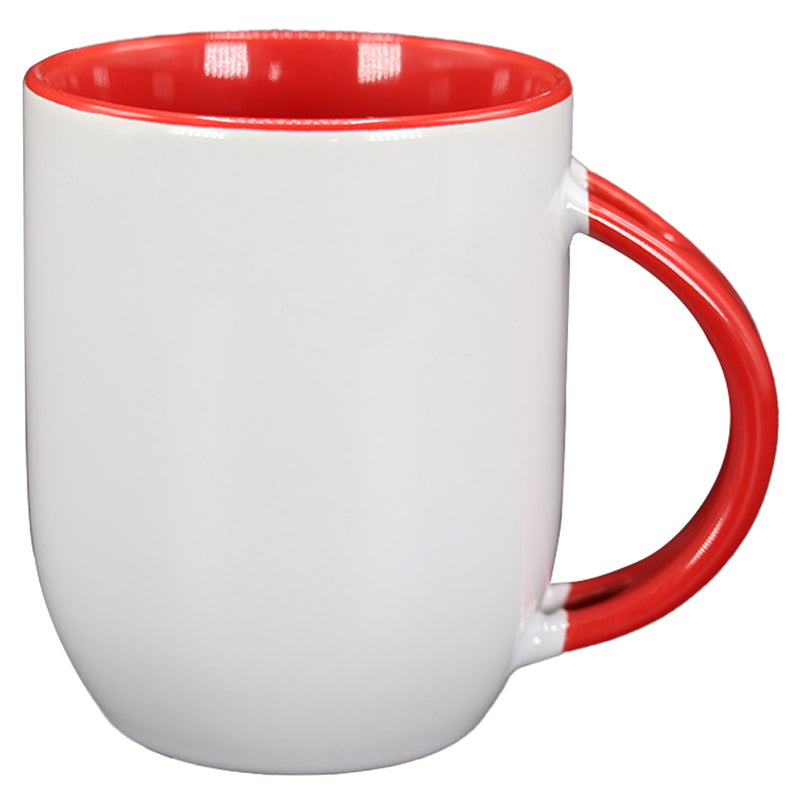 TAZA BLANCA CON ROJO