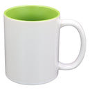 TAZA BLANCA CON VERDE