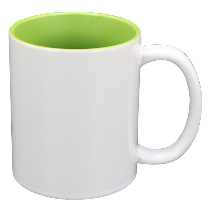 TAZA BLANCA CON VERDE