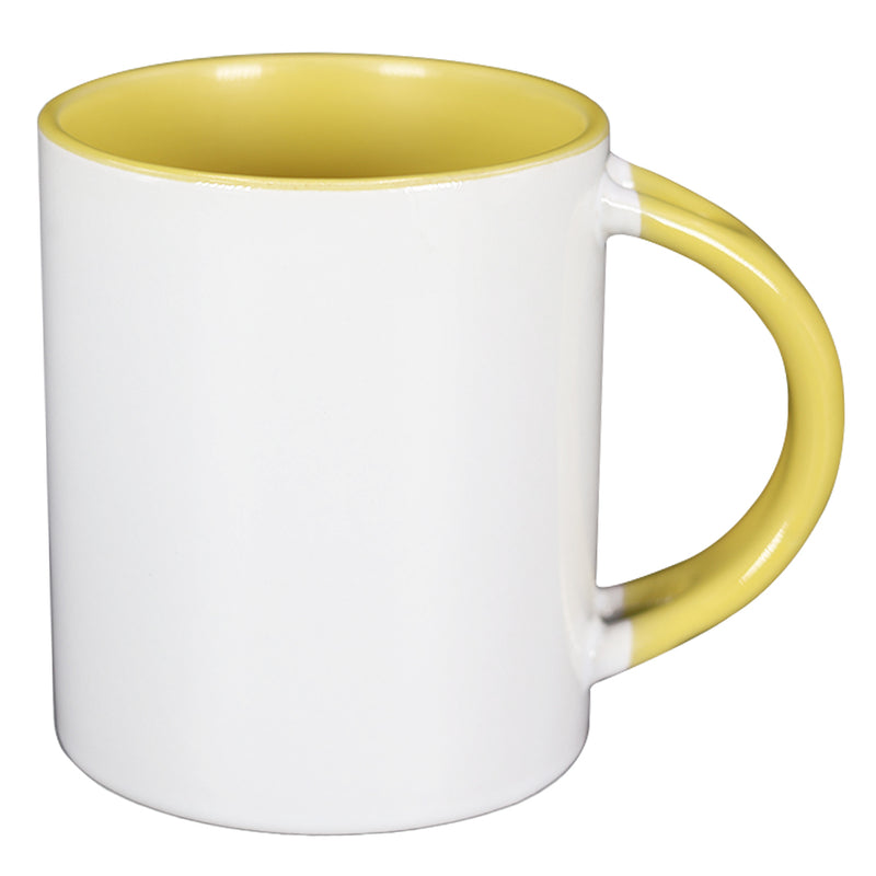 TAZA AMARILLO CON BLANCA