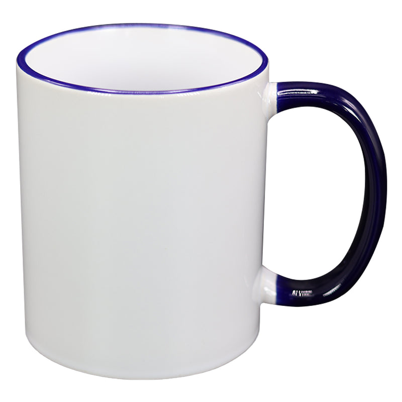 TAZA BLANCO CON AZUL