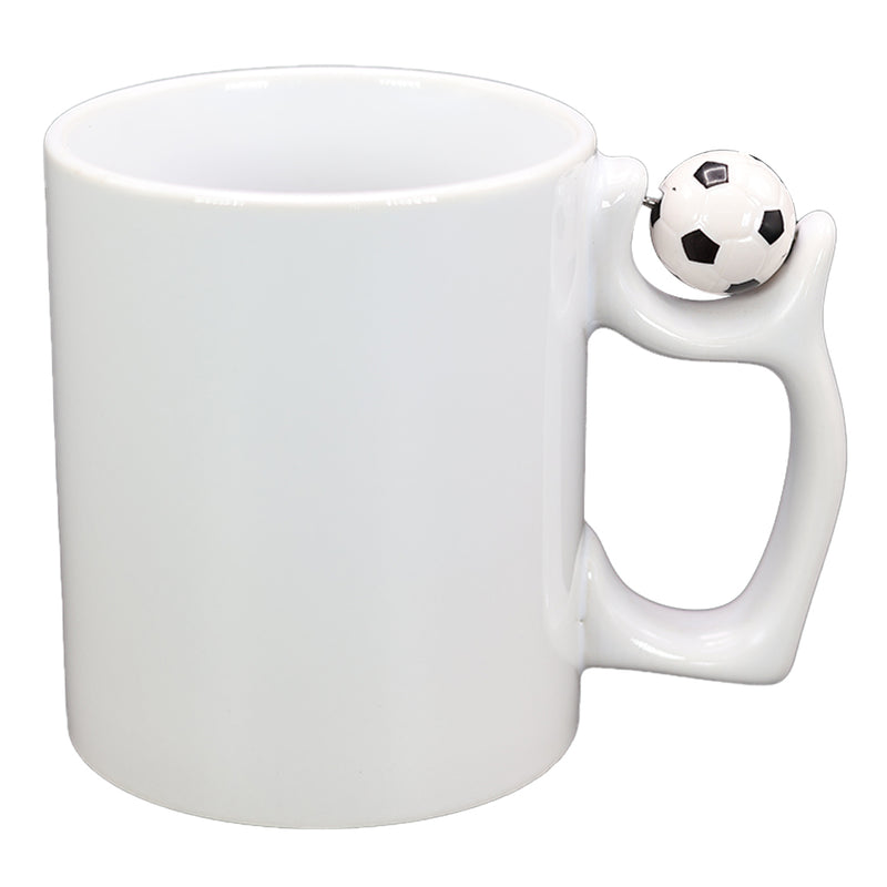 TAZA BLANCA DE FUTBOL