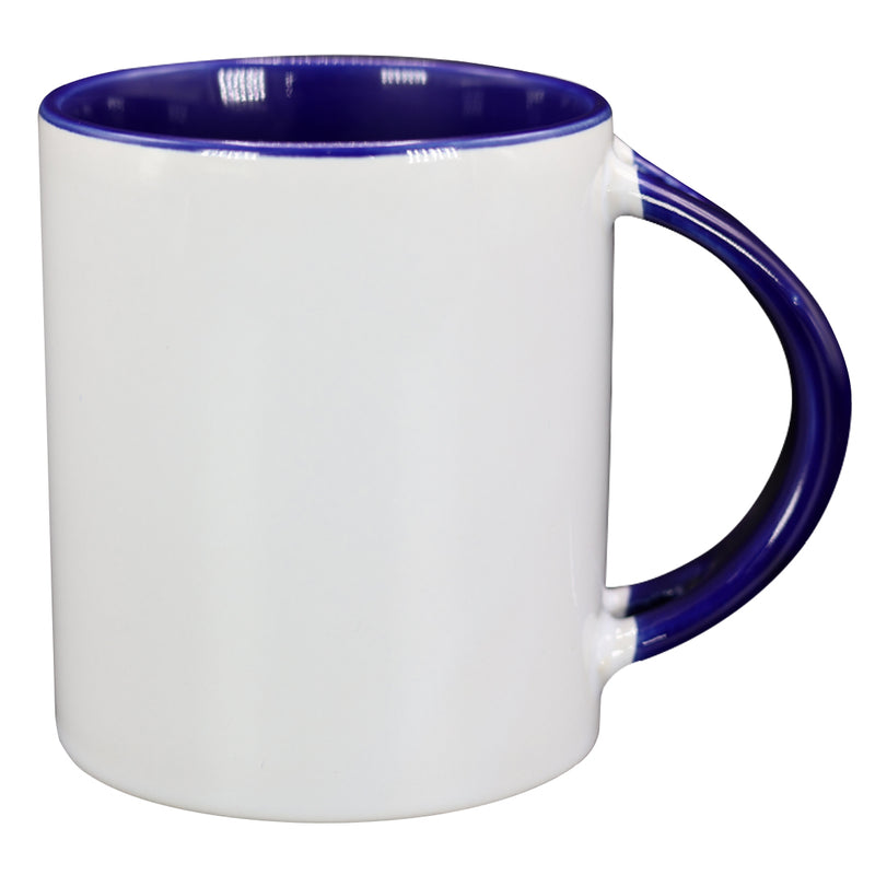 TAZA BLANCA CON AZUL