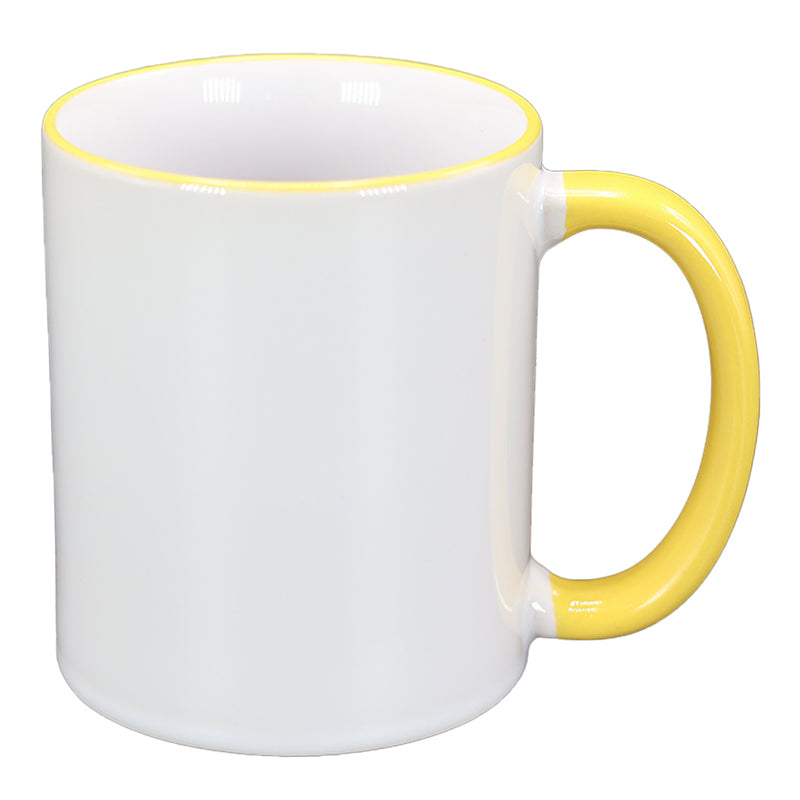 TAZA AMARILLO CON BLANCA