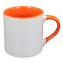 TAZA BLANCA CON NARANJA