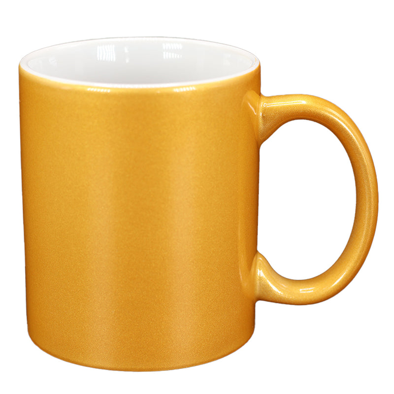 TAZA AMARILLO ESCARCHADO