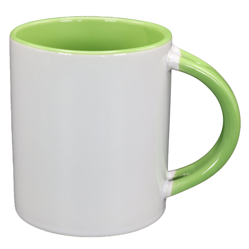 TAZA BLANCA CON VERDE