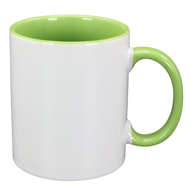 TAZA BLANCA CON VERDE