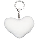 LLAVERO DE CORAZÓN BLANCO DE ALGODÓN