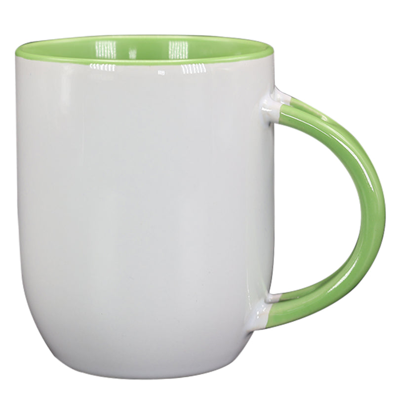 TAZA BLANCA CON VERDE