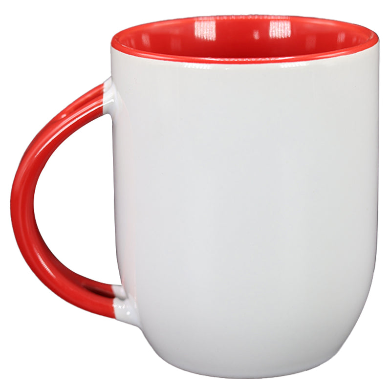 TAZA BLANCA CON ROJO