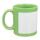 TAZA VERDE CON CUADRO BLANCO