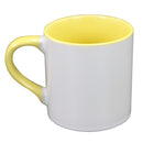 TAZA BLANCA CON AMARILLO