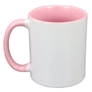 TAZA BLANCO CON ROSADO