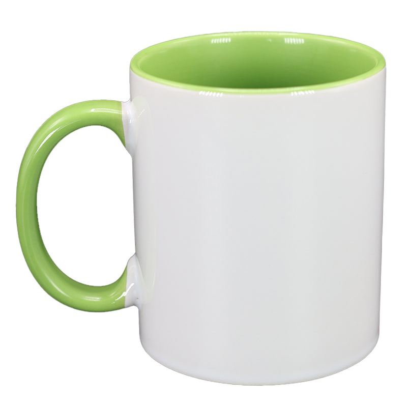 TAZA BLANCA CON VERDE