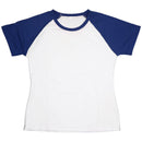 SUÉTER BLANCO CON DE AZUL DAMA CON DETALLES ESTÉTICOS EN REMATE