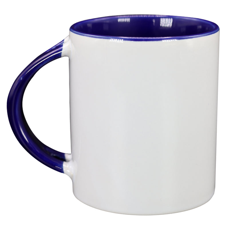 TAZA BLANCA CON AZUL