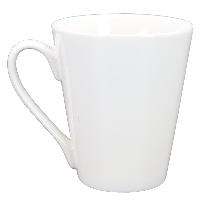 TAZA BLANCA EN FORMA DE CONO