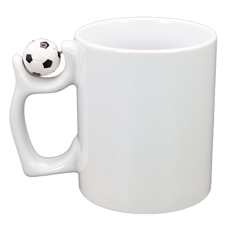 TAZA BLANCA DE FUTBOL