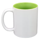 TAZA BLANCA CON VERDE