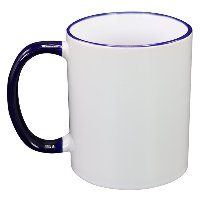 TAZA BLANCO CON AZUL