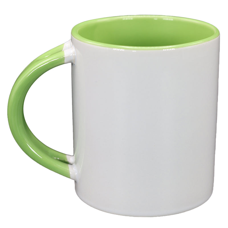 TAZA BLANCA CON VERDE