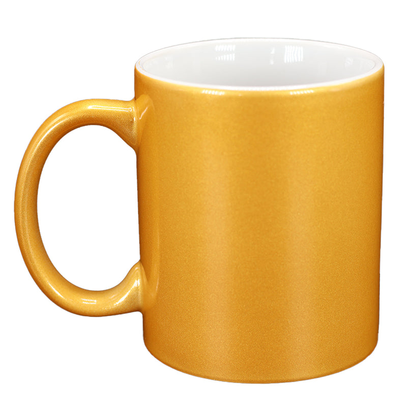 TAZA AMARILLO ESCARCHADO