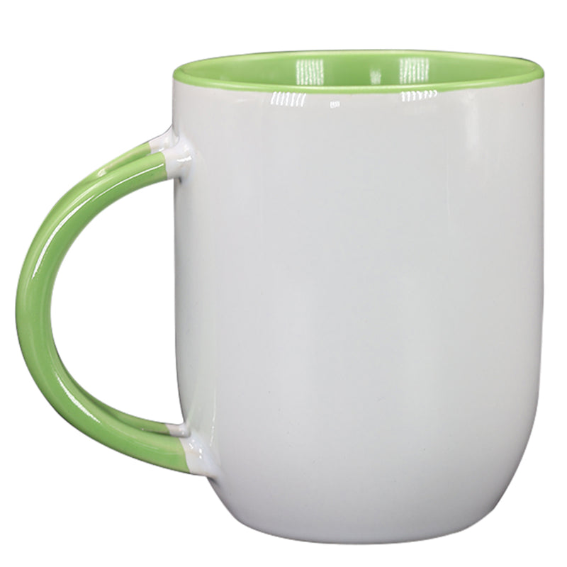 TAZA BLANCA CON VERDE