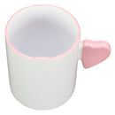 TAZA BLANCA CON ROSADO DE CORAZÓN