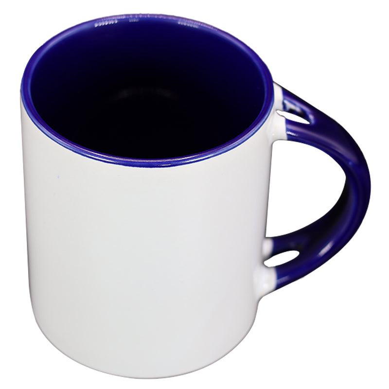 TAZA BLANCA CON AZUL