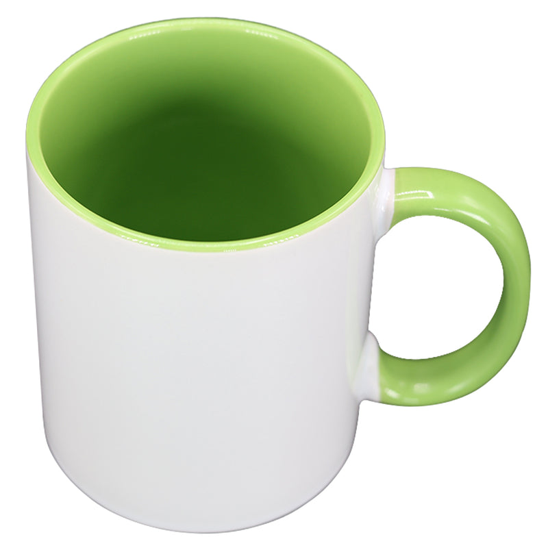 TAZA BLANCA CON VERDE