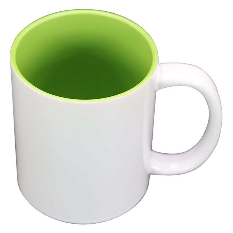 TAZA BLANCA CON VERDE