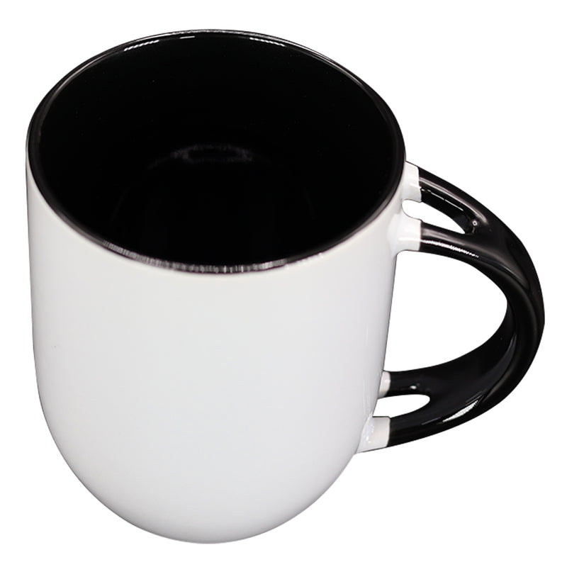 TAZA BLANCA CON NEGRO