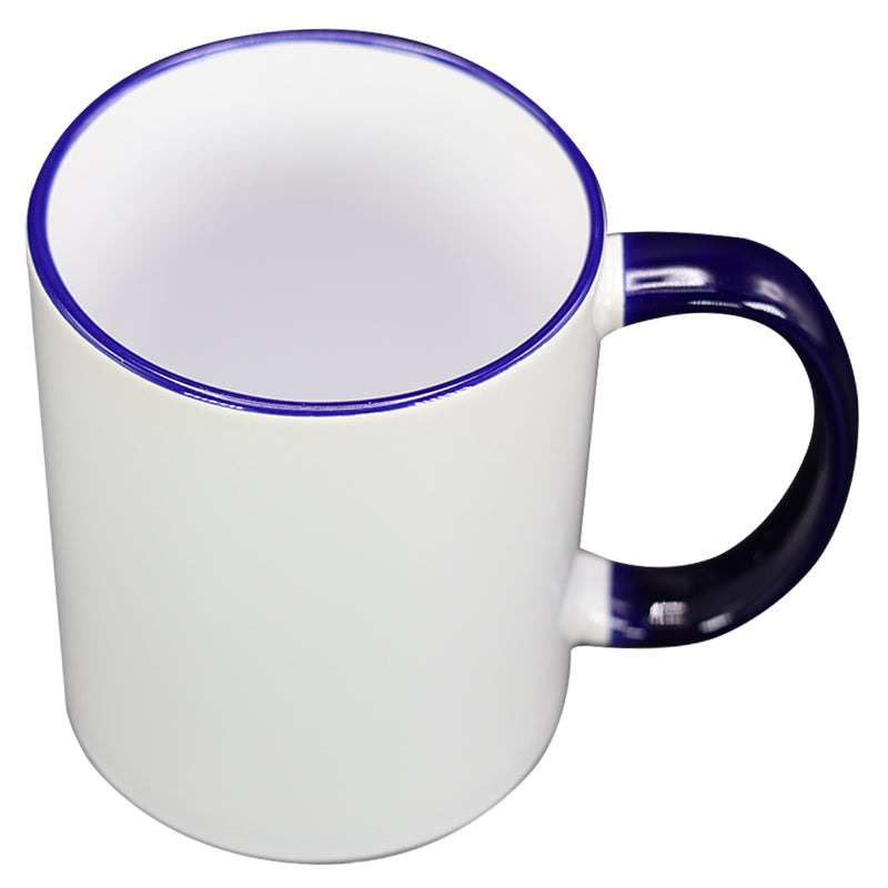 TAZA BLANCO CON AZUL