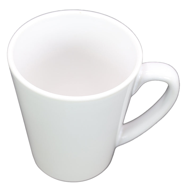 TAZA BLANCA EN FORMA DE CONO