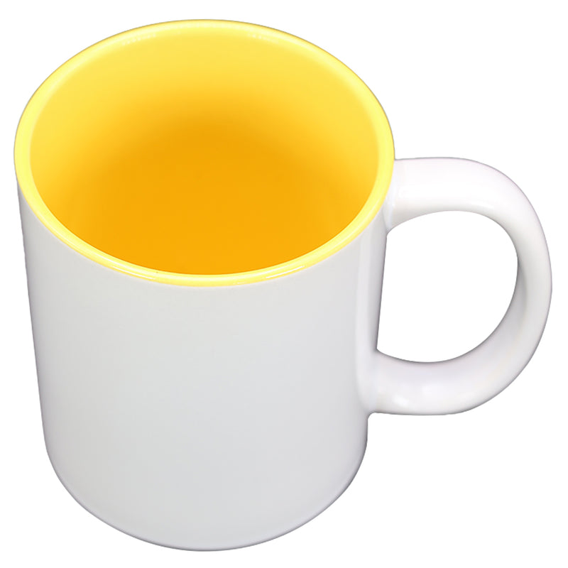 TAZA AMARILLO CON BLANCA