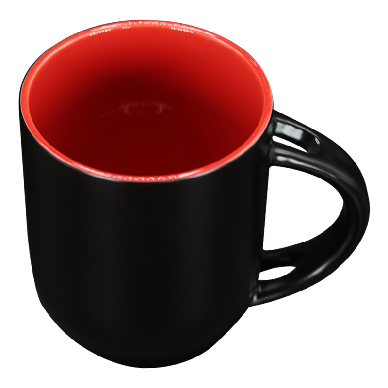 TAZA MÁGICA NEGRO CON ROJO