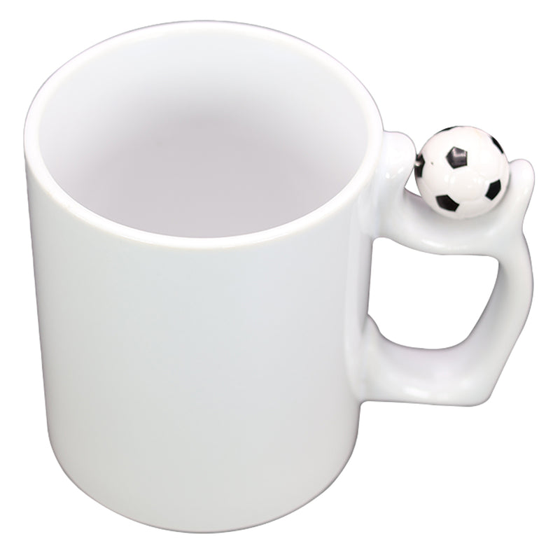 TAZA BLANCA DE FUTBOL