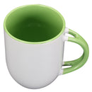 TAZA BLANCA CON VERDE