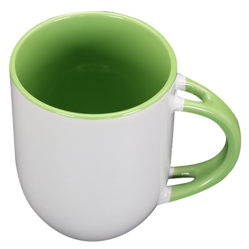 TAZA BLANCA CON VERDE