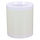 TAZA BLANCA CON CUADRO BLANCO