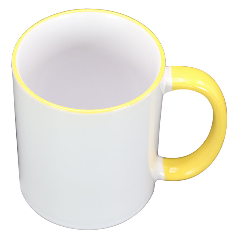 TAZA AMARILLO CON BLANCA